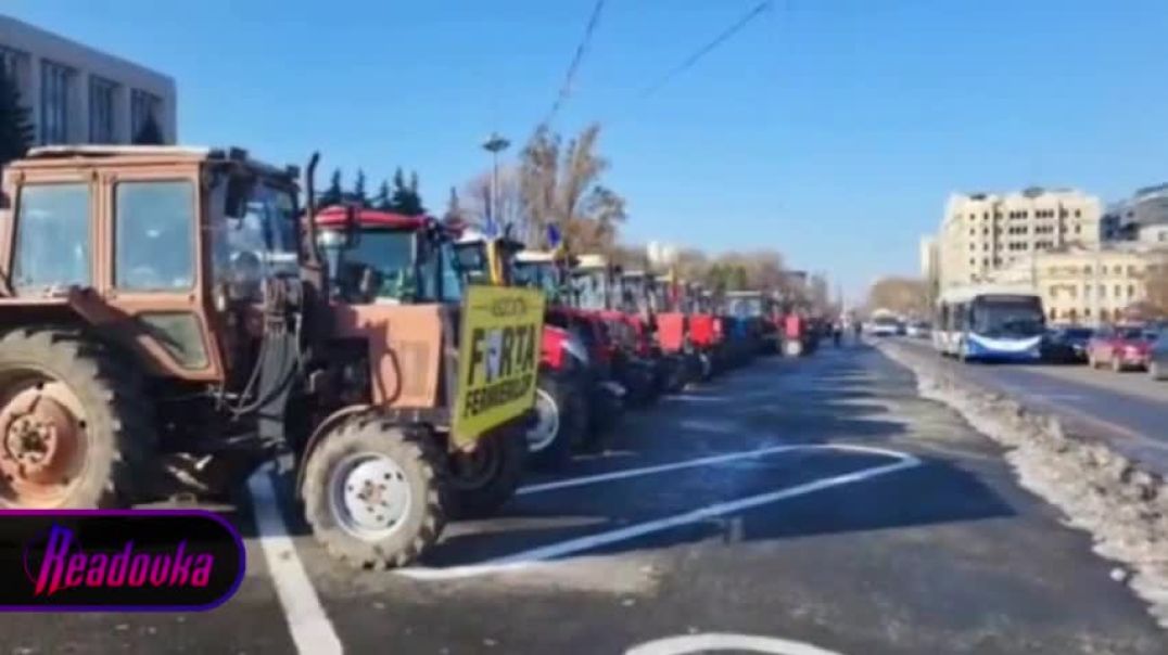 Напротив правительства Молдавии выстроились десятки тракторов, ведь фермеры вновь бастуют — аграрии 