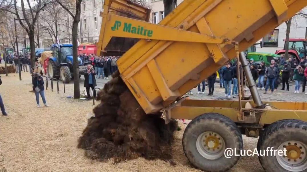 ⁣Разгневанные французские фермеры продолжают забрасывать навозом префектуры