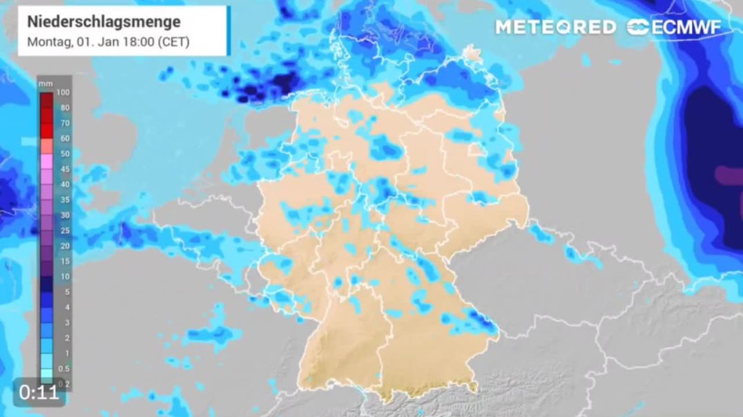 Германия встречает новый шторм, пик которого ожидается 3 января