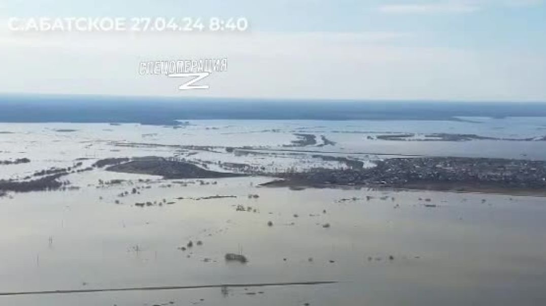 ⁣В Тюменской области поднялся уровень воды   Река Ишим рядом с селом Абатское поднялось на 1 метр и с