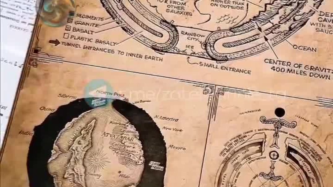 Карта Агарты — внутреннего континента нашей ячейки.Именно ее могли найти и занять нацисты после капи